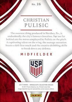 2017-18 Panini Immaculate Collection - Gold #26 Christian Pulisic Back