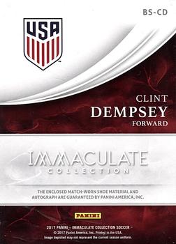 2017-18 Panini Immaculate Collection - Boot Signatures #BS-CD Clint Dempsey Back
