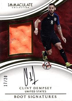 2017-18 Panini Immaculate Collection - Boot Signatures #BS-CD Clint Dempsey Front