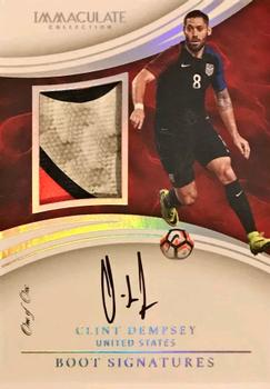 2017-18 Panini Immaculate Collection - Boot Signatures Platinum #BS-CD Clint Dempsey Front