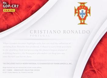 2017-18 Panini Immaculate Collection - Game Date Patches #GDP-CR7 Cristiano Ronaldo Back