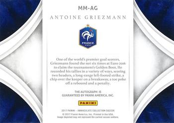 2017-18 Panini Immaculate Collection - Modern Marks Platinum #MM-AG Antoine Griezmann Back
