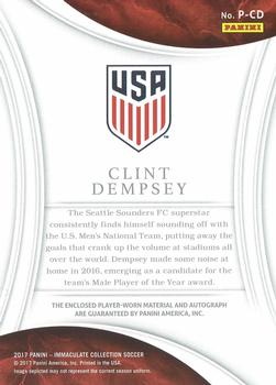 2017-18 Panini Immaculate Collection - Patch Autographs #P-CD Clint Dempsey Back