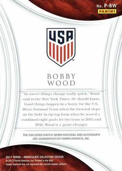 2017-18 Panini Immaculate Collection - Patch Autographs #P-BW Bobby Wood Back