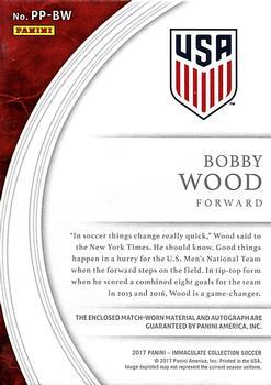 2017-18 Panini Immaculate Collection - Premium Patch Autographs #PP-BW Bobby Wood Back