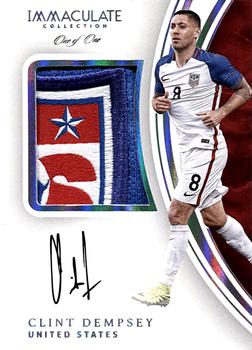 2017-18 Panini Immaculate Collection - Premium Patch Autographs Platinum #PP-CD Clint Dempsey Front
