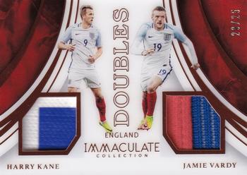 2017-18 Panini Immaculate Collection - Team Doubles Bronze #TD-ENG Harry Kane / Jamie Vardy Front