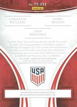 2017-18 Panini Immaculate Collection - Team Triples #TT-US2 Christian Pulisic / Bobby Wood / John Brooks Back