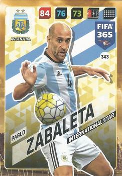 2017-18 Panini Adrenalyn XL FIFA 365 #343 Pablo Zabaleta Front