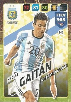2017-18 Panini Adrenalyn XL FIFA 365 #346 Nicolas Gaitan Front