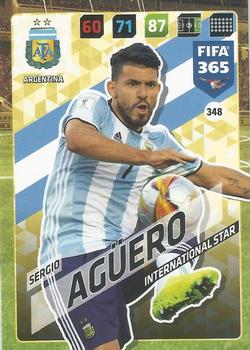 2017-18 Panini Adrenalyn XL FIFA 365 #348 Sergio Agüero Front