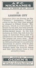 1933 Ogden’s Cigarettes AFC Nicknames #22 Leicester City Back