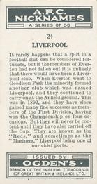 1933 Ogden’s Cigarettes AFC Nicknames #24 Liverpool Back