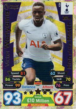 2017-18 Topps Match Attax Premier League - Man of the Match #426 Victor Wanyama Front