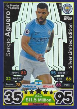 2017-18 Topps Match Attax Premier League - Limited Edition Silver #LE2S Sergio Aguero Front