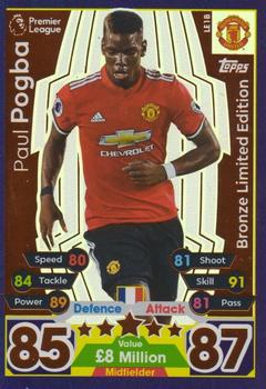 2017-18 Topps Match Attax Premier League - Limited Edition Bronze #LE1B Paul Pogba Front