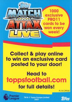 2017-18 Topps Match Attax Premier League - Pro 11 Match Attax Live code cards #PL18-CIPR08 Andros Townsend Back