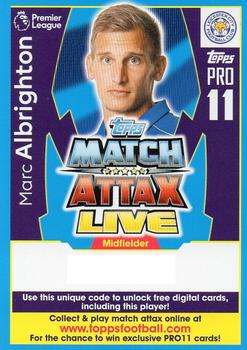 2017-18 Topps Match Attax Premier League - Pro 11 Match Attax Live code cards #PL18-CIPR12 Marc Albrighton Front