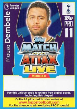 2017-18 Topps Match Attax Premier League - Pro 11 Match Attax Live code cards #PL18-CIPR28 Mousa Dembele Front