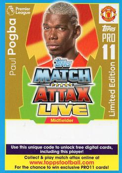 2017-18 Topps Match Attax Premier League - Pro 11 Match Attax Live code cards #PL18-CIL01 Paul Pogba Front