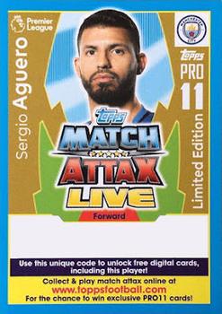 2017-18 Topps Match Attax Premier League - Pro 11 Match Attax Live code cards #PL18-CIL02 Sergio Aguero Front