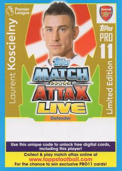 2017-18 Topps Match Attax Premier League - Pro 11 Match Attax Live code cards #PL18-CIL04 Laurent Koscielny Front