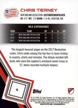 2018 Topps MLS #6 Chris Tierney Back