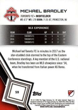 2018 Topps MLS #59 Michael Bradley Back