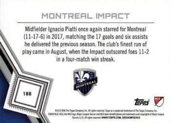 2018 Topps MLS #188 Montreal Impact Back