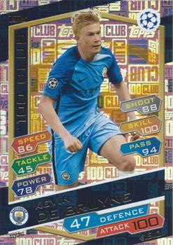 2016-17 Topps Match Attax UEFA Champions League - 100 Club #100C6 Kevin De Bruyne Front