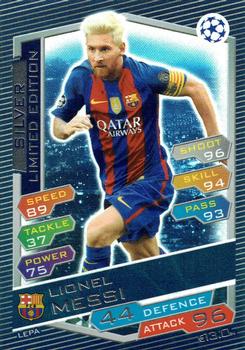 2016-17 Topps Match Attax UEFA Champions League - Limited Edition Silver #LEPA Lionel Messi Front