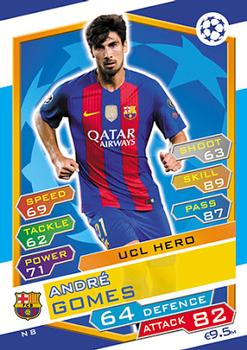 2016-17 Topps Match Attax UEFA Champions League - Nordic Edition - Scandinavian Star & UCL Hero #N8 Andre Gomes Front