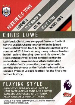2017-18 Topps Premier Gold #54 Chris Lowe Back