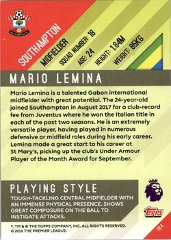 2017-18 Topps Premier Gold #164 Mario Lemina Back