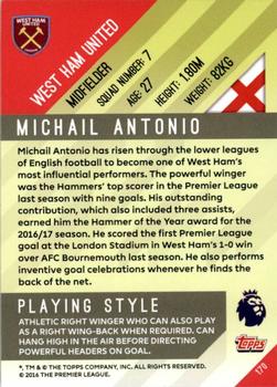 2017-18 Topps Premier Gold #170 Michail Antonio Back
