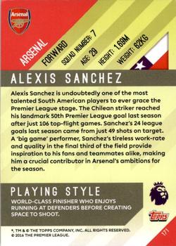 2017-18 Topps Premier Gold #171 Alexis Sanchez Back
