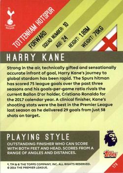 2017-18 Topps Premier Gold #179 Harry Kane Back