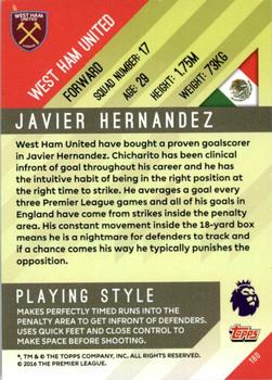 2017-18 Topps Premier Gold #180 Javier Hernandez Back