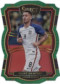 2017-18 Panini Select - Green #154 Clint Dempsey Front