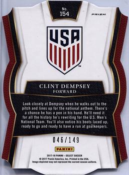 2017-18 Panini Select - Purple Die Cut #154 Clint Dempsey Back