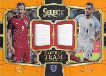2017-18 Panini Select - Double Team Memorabilia Orange #DT-EN1 Harry Kane / Theo Walcott Front