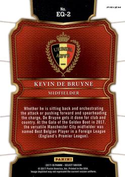 2017-18 Panini Select - Equalizers #EQ-2 Kevin De Bruyne Back