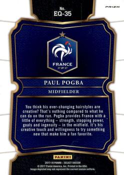 2017-18 Panini Select - Equalizers #EQ-35 Paul Pogba Back