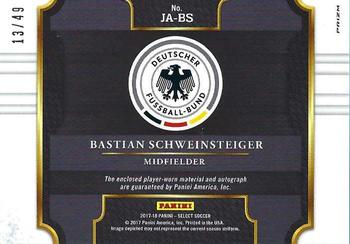 2017-18 Panini Select - Jersey Autographs Copper #JA-BS Bastian Schweinsteiger Back