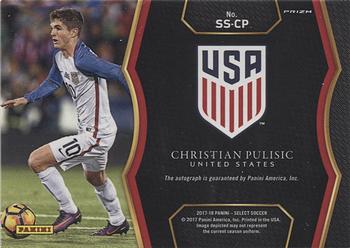 2017-18 Panini Select - Select Signatures Gold #SS-CP Christian Pulisic Back