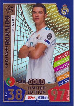 2017-18 Topps Match Attax UEFA Champions League - Limited Edition Gold #LE1G Cristiano Ronaldo Front