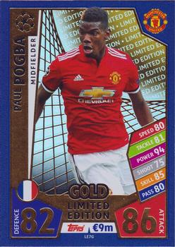 2017-18 Topps Match Attax UEFA Champions League - Limited Edition Gold #LE7G Paul Pogba Front
