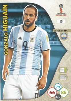 2018 Panini Adrenalyn XL FIFA World Cup 2018 Russia  #15 Gonzalo Higuain Front