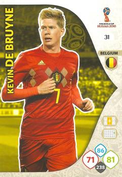 2018 Panini Adrenalyn XL FIFA World Cup 2018 Russia  #31 Kevin De Bruyne Front