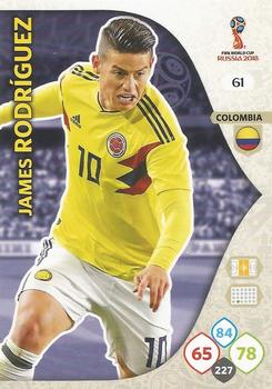 2018 Panini Adrenalyn XL FIFA World Cup 2018 Russia  #61 James Rodriguez Front